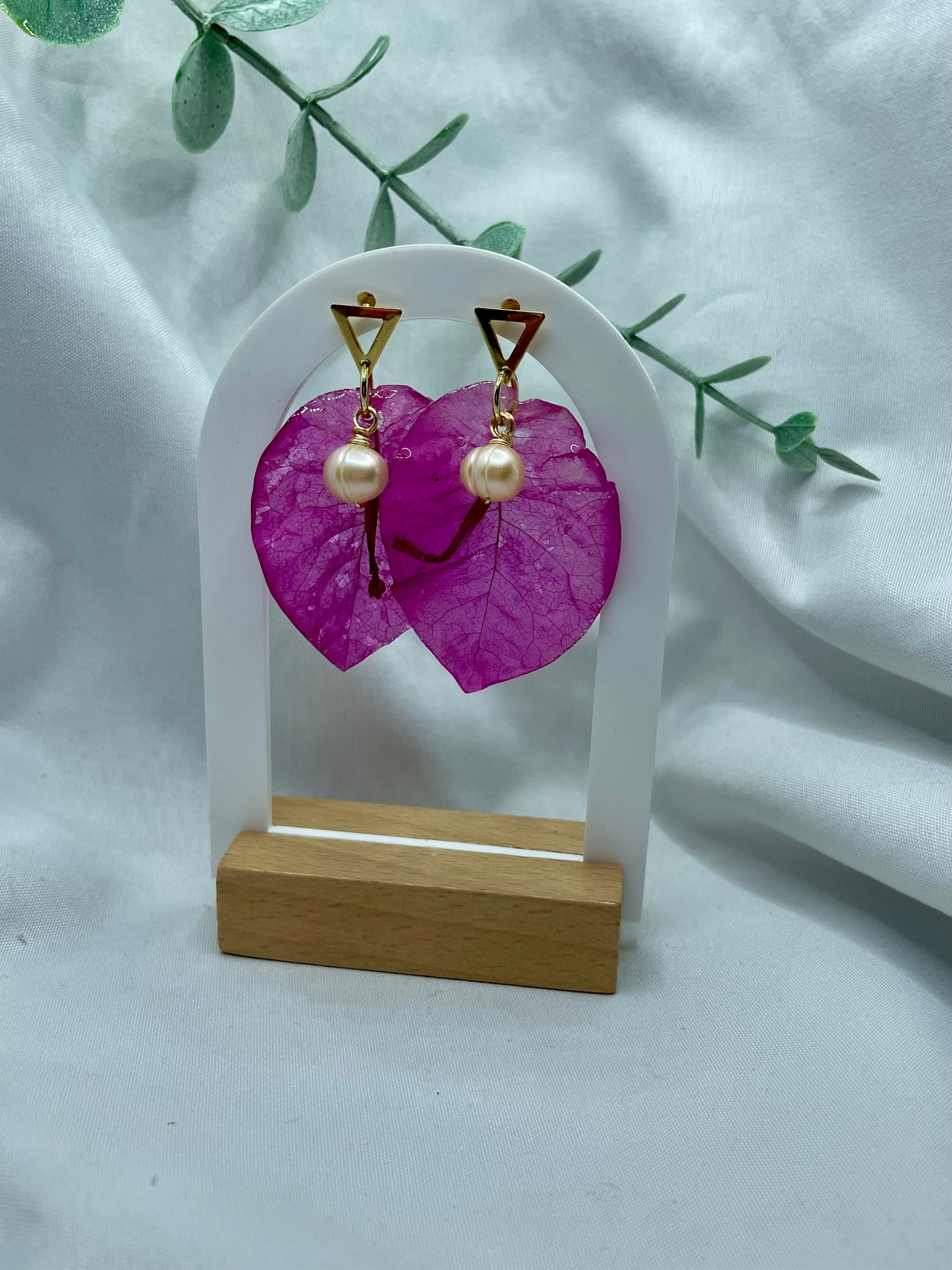 Pink Trinitaria de Abuela & Pearl Earring