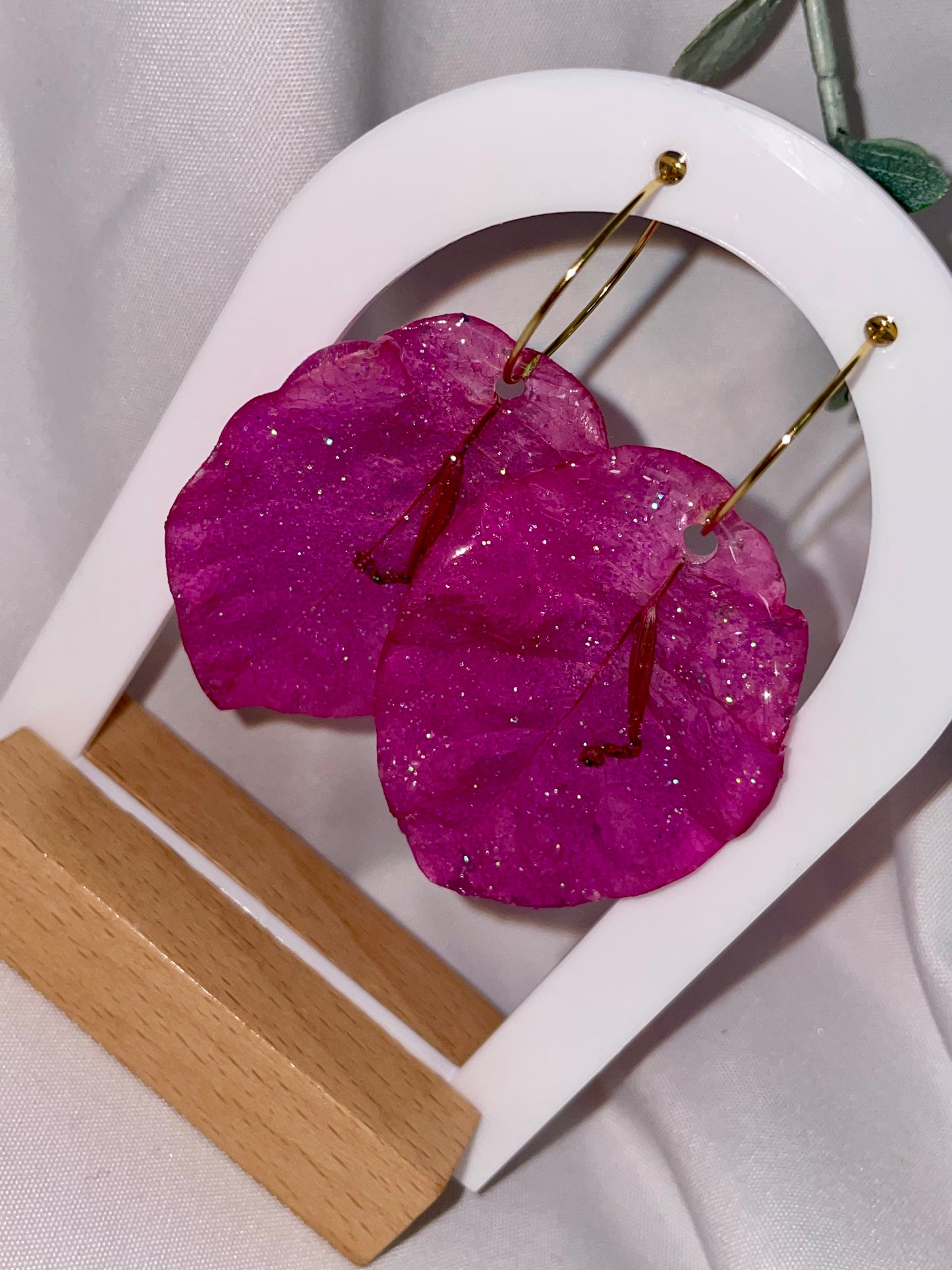 Pink Trinitaria de Abuela Earring