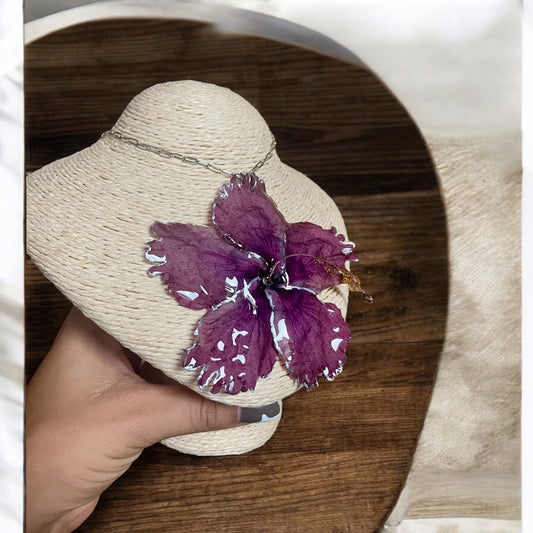 Hibiscus Necklace Silver 🌺
