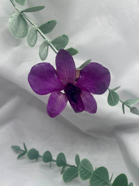 Hair Clip Orchid Purple