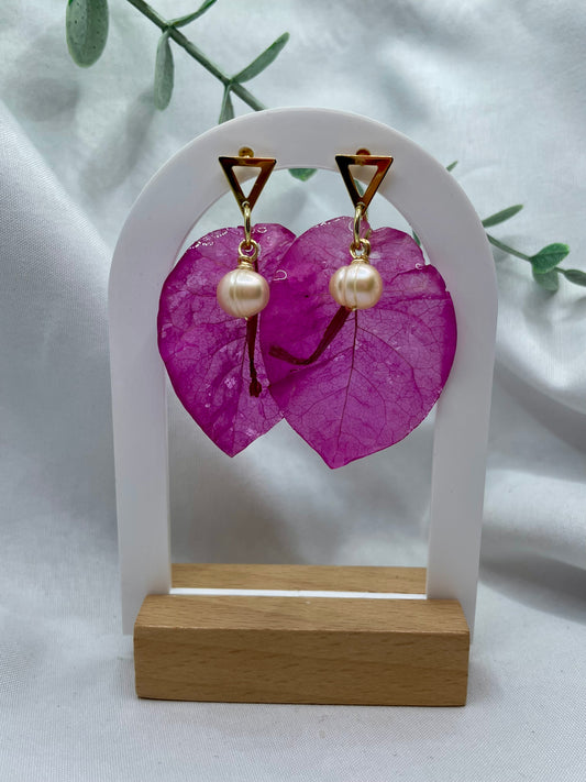 Pink Trinitaria de Abuela & Pearl Earring